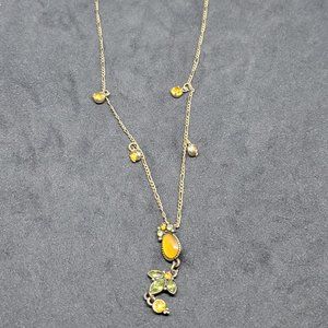 Ethnic Style Bronze Tone Necklace Fashion Plastic